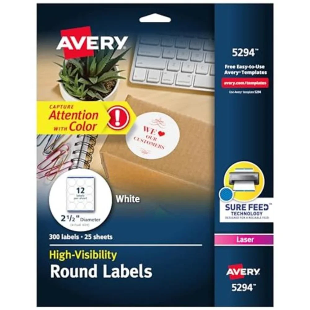 Avery Round Printable Labels, 2.5